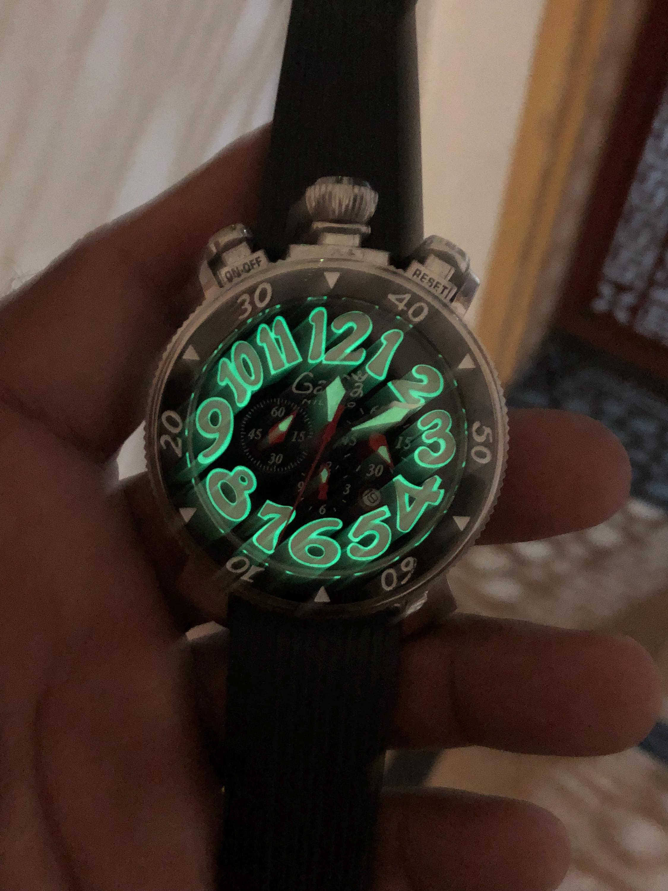 GaGa MILANO 腕時計 Vintage GAGA Milano C1162 Chronograph Black Dial Quartz 48mm Italy