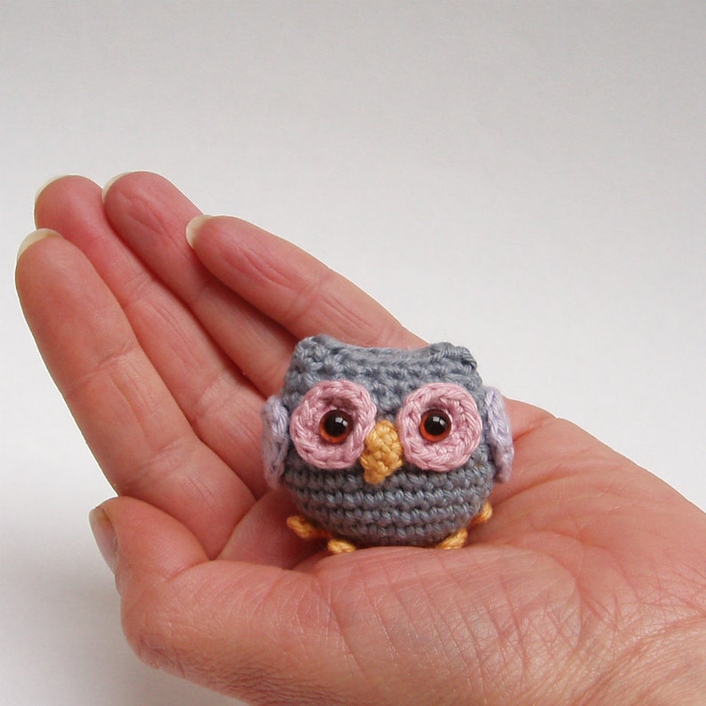 Crochet owl pattern pdf, tiny owl amigurumi crochet pattern image 4