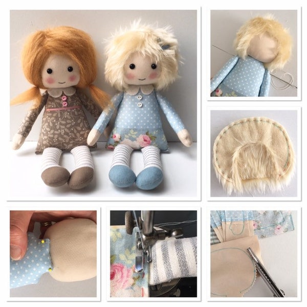 Rag Doll Pattern PDF, modèle de poupée en tissu, créez votre propre poupée de chiffon