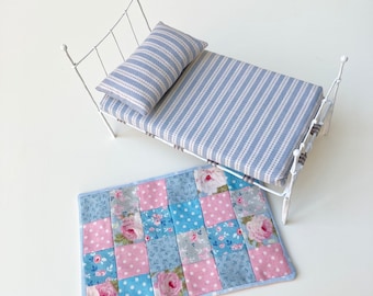 Dolls House Bed & Patchwork Bedding PDF Pattern