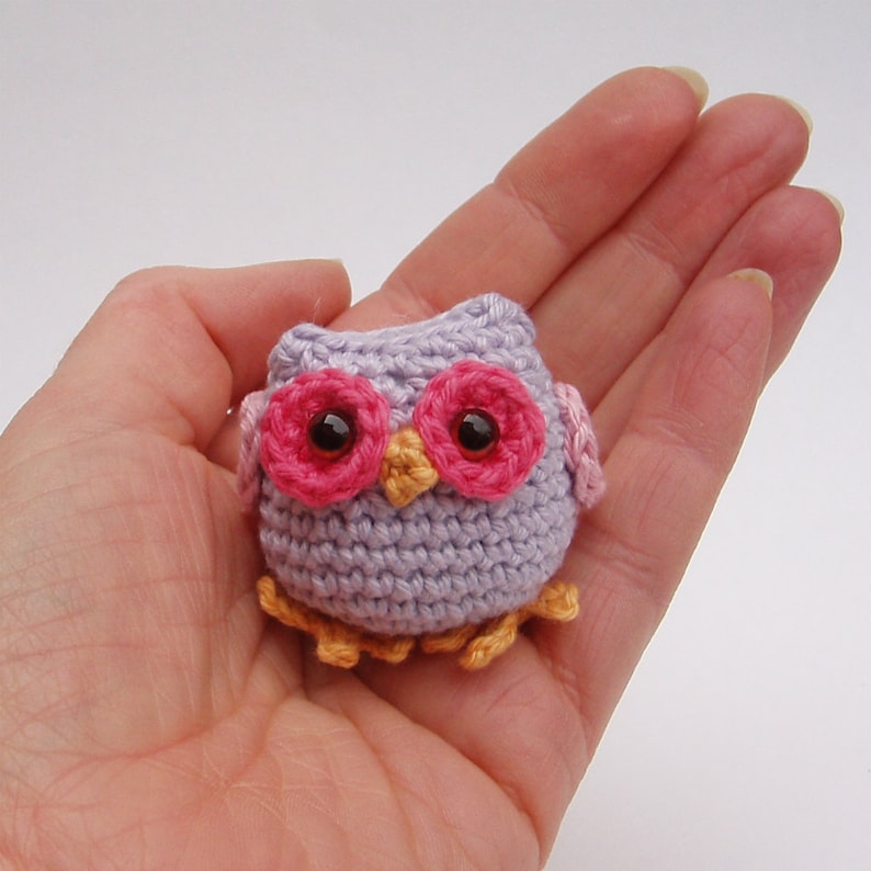 Crochet owl pattern pdf, tiny owl amigurumi crochet pattern image 3