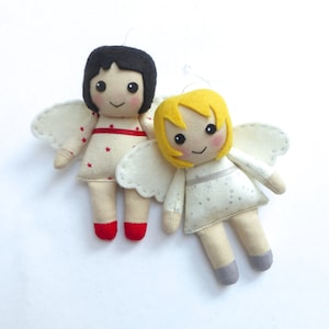 Patroon voor stoffen engelenpop, patroon voor kerstengeldecoratie