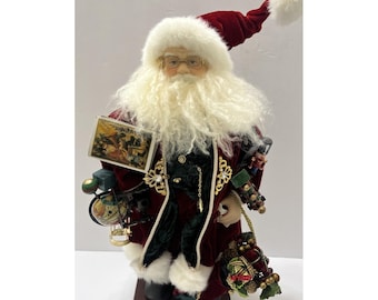 Grandeur Noel 16" Tela Santa Edición Coleccionista Linterna Calcetín Juguetes