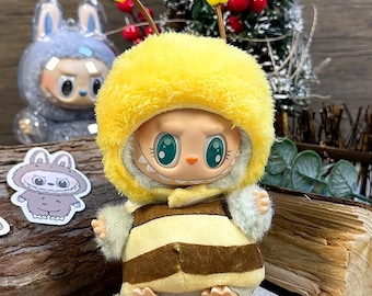 Labubu Puppen Outfit: Hummel Hoodie & Flügel - passend für Gen 1/2/3