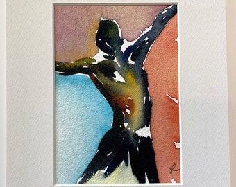 Original Watercolor Painting "Move Forcefully"