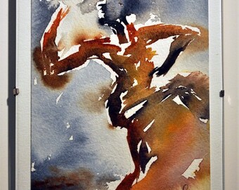 Original Watercolor Painting by artist John Carollo - "Siennafication"