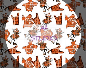 Envoltura para vaso de fútbol americano de la Universidad de Texas: Diseño de sublimación para vaso delgado de 20 oz (descarga digital PNG)