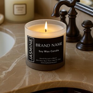 Modern Candle Label Template, Customizable Label Template, Canva Template, Editable Candle Label Design Candle Label Canva, Printable Design