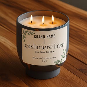 Modern Candle Label Template, 2x2,  Customizable Label Template, Canva Template, Editable Candle Label Design Candle Label Canva