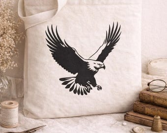 Diseño de bordado de águila, archivo de bordado a máquina de silueta de ave, descarga instantánea.