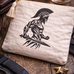 Spartan Warrior Embroidery Design, Gladiator Helmet File (5 Sizes)