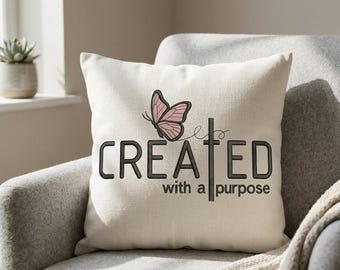 Bordado a máquina con un propósito, patrón de bordado de cruz con mariposa cristiana, 3 tamaños.