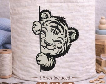 König der Löwen Stickerei | Tiger Cub Guckkasten Maschinenstickerei | Simba-Stil | Sofort Download