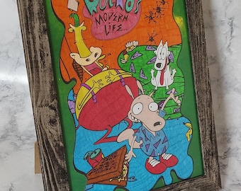 90s cartoon Hand-Colored Retro Cartoon, Framed (8x10)