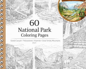 National Park Coloring Pages | 60 Scenic Designs (PDF Download)
