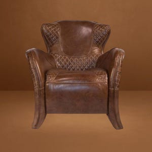 Vintage Aviator Style Leather Armchair