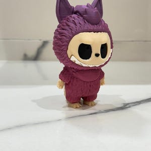 Minimalist Labubu-Inspired 3D Printed Figure – PLA Toy in Black, Brown or Rainbow Color
