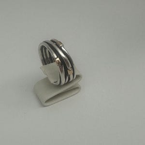 Pandora ALE Sterling Silver Gold Accent Cable Crossover Wrap Ring