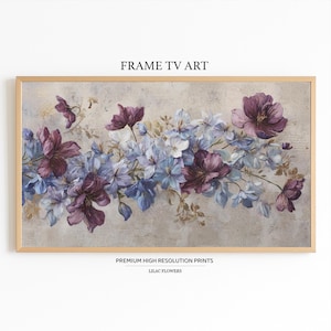 Lilac Flowers Frame TV Art | Vintage Floral Digital Download | Samsung Frame TV Botanical Art | Romantic Cottagecore Wall Decor