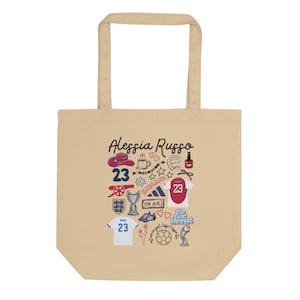 Alessia Russo - Arsenal Women & England Lionesses - Graphic Collage Eco Tote Bag