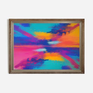Color Symphony – Vibrant Abstract Digital Art | Modern Rainbow Wall Decor Download