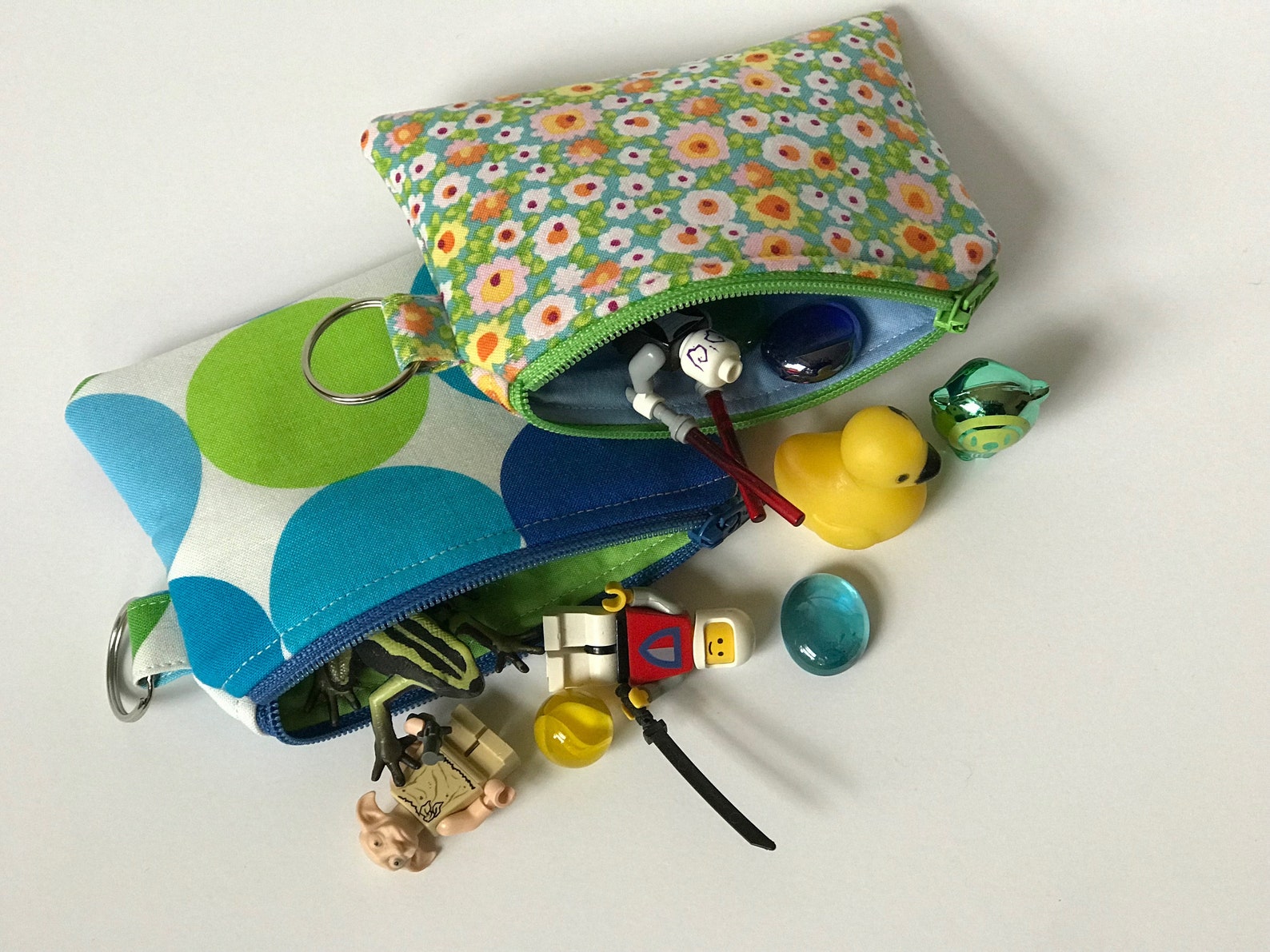 Fabric Coin Purse/Card Holder/Wallet with zipper and ring Etsy