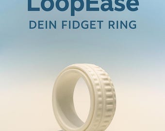 LoopEase – Fidget Ring im Reifen-Look • Leiser Anti-Stress-Ring für Schule, Büro & Alltag 3D Druck
