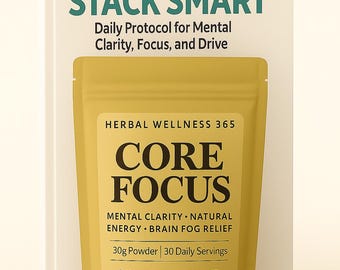 Core Focus™ – Lion’s Mane, Cordyceps & Cinnamon Brain Blend | Natural Energy | Focus Support | Mushroom Supplement Powder