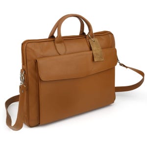 Personalized Leather Briefcase, Leather Messenger Bag, Full Grain Leather Laptop Bag, Classic Handbag Crossbody Bag, Best Gift