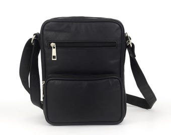 Personalized Soft Leather Shoulder Bag, Retro Casual Crossbody Messenger Bag
