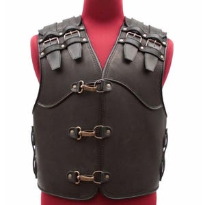 Handmade Thick Leather Motorcycle Vest: Biker Club Style