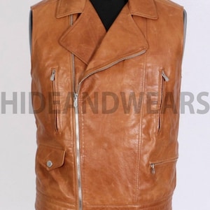Leather Vest - Leather Motorcycle Vest - Leather Jacket Men - Biker Vest - Mens Vest - Handmade Genuine Leather Custom Vest, Gift for him