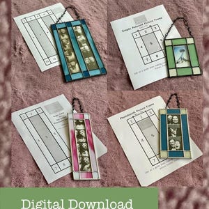 4 Assorted Picture Frame DIGITAL Templates for Photobooth and Instax Polaroid Film