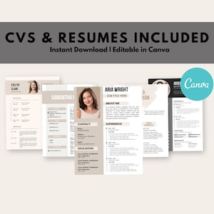 Más de 10 plantillas de CV profesionales: paquete de CV y carta de presentación modernos para Word y solicitud de empleo, descarga instantánea.
