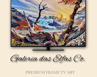 Transform your television into a serene work of art inspired by oil paintings with this elegant digital download for The Frame TV.