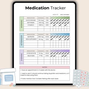 Journal de suivi des médicaments simple et modifiable | Feuille imprimable de prise quotidienne de médicaments | Liste de médicaments PDF | Modèle de journal | Téléchargement instantané