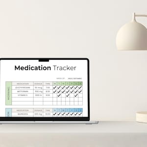 Simple Editable Medication Tracker Log | Printable Daily Medicine Intake Sheet | Medication List PDF | Log Template | Instant Download image 8