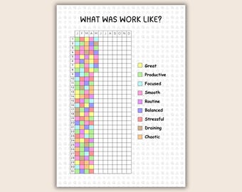 Editable Work & Mood Tracker: Printable Journal Page (Digital Download)
