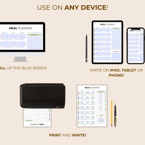 Weekly Meal Planner Digital & Printable, Editable PDF Meal Plan ...