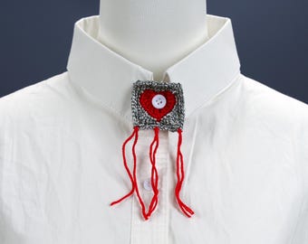 Handmade Crochet Button Cover, Unique Heart Design, 1.8"*4.9" Size, 0.35oz Weight, for Buttons ≤0.6", Decorative & Practical