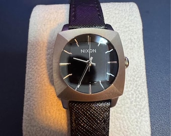 Vintage Nixon "The Luca" Watch: Square Dial Stainless Steel, 2002 Design