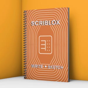 Quaderno a spirale arancione a righe e puntini - Diario 7x10