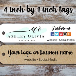 Custom Retail Tags  4 inches by 1 inch, Hanging Tag, clothing tags, business tag, jewelry Displays,