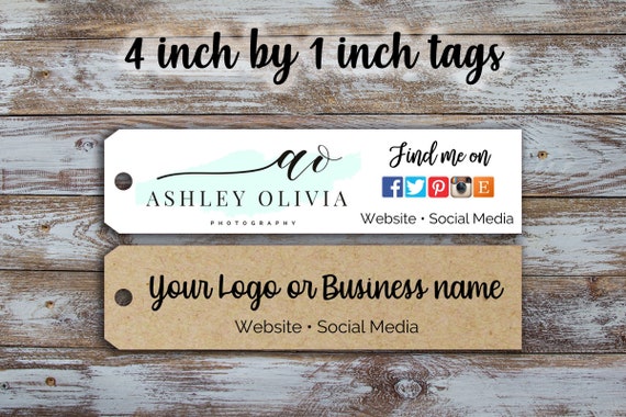 Custom Retail Tags 4 Inches by 1 Inch, Hanging Tag, Clothing Tags
