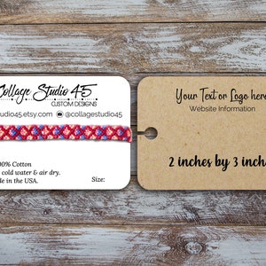 Custom Bracelet Cards 3 inches by 2 inches, Bracelet Display, Jewelry Display Card, Custom Card