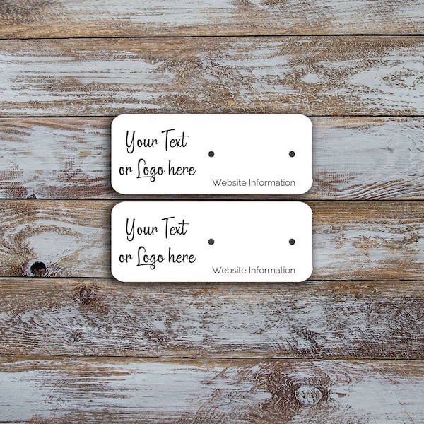 Tarjetas de exhibición personalizadas para pendientes: Etiquetas de joyería con logotipo (2 x 1 pulgada)
