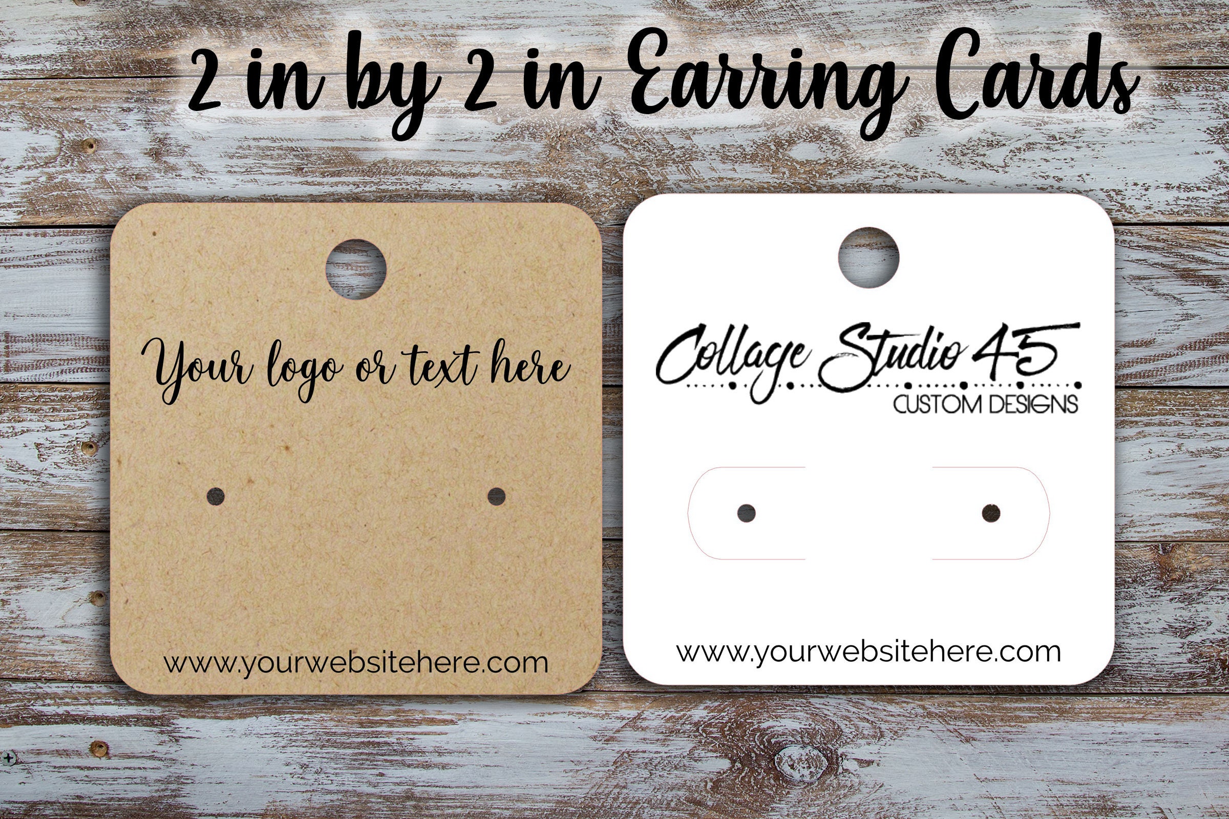 Buy Custom Earring Cards 2 Inches by 2 Inches, Post or Hook Earring  Display, Jewelry Display Card Online in India - Etsy