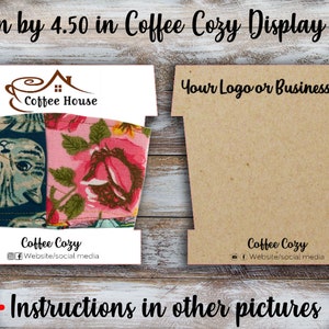 Cartes de présentation Coffee Cosy personnalisées 4,75 pouces par 4,5 pouces, cartes de présentation, cartes de produits, Coffee Cosy