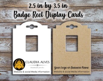 Custom Badge Reel Display Cards: 2.5 x 3.5 inch
