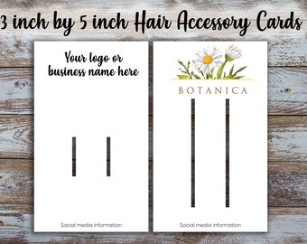 Custom Hair Accessory Display Card: Logo Jewelry Cards (3x5 inches)